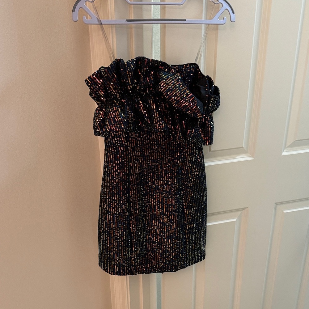 DO+BE Glittering Black and Gold Kids Dress